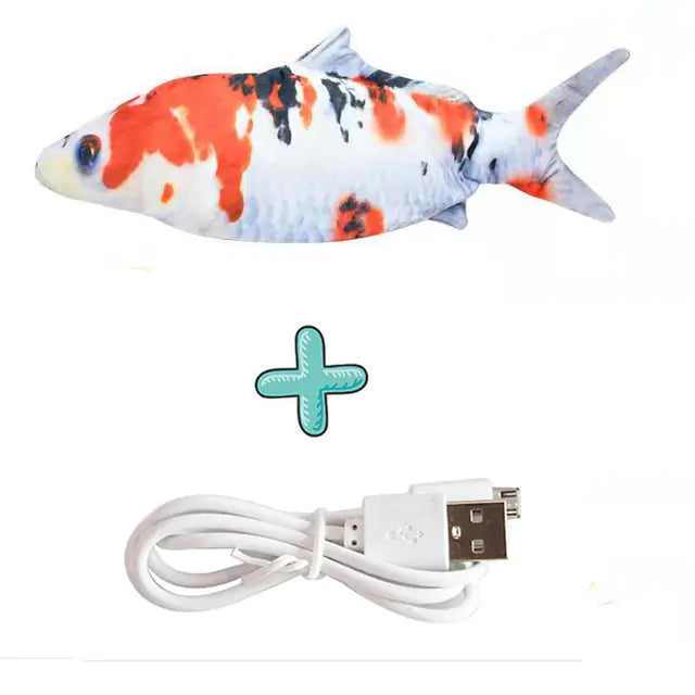 Cats USB Charger Interactive Toy Fish Rieworkes