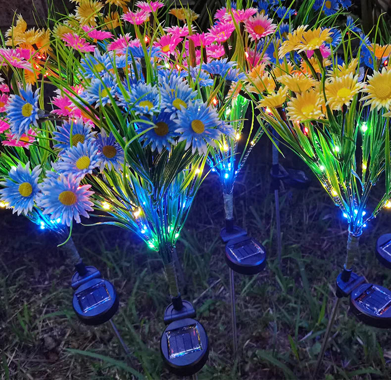 Solar Garden Lights LED Flower Stake Lamp Outdoor Yard Waterproof Patio Decor Mimarta
