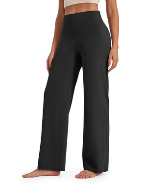 G4Free Wide Leg Pants Woman Black Yoga Pants for Women High Waisted Casual Lounge Athletic Work Dress Pants Workout Trousers(BlackXL29") Mimarta