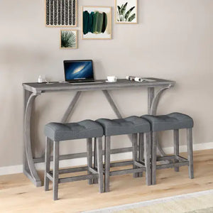 Bar Table Set With Power Socket, Bar Table And Chair Set For Living Room, Dining Room, Games Room Rieworkes