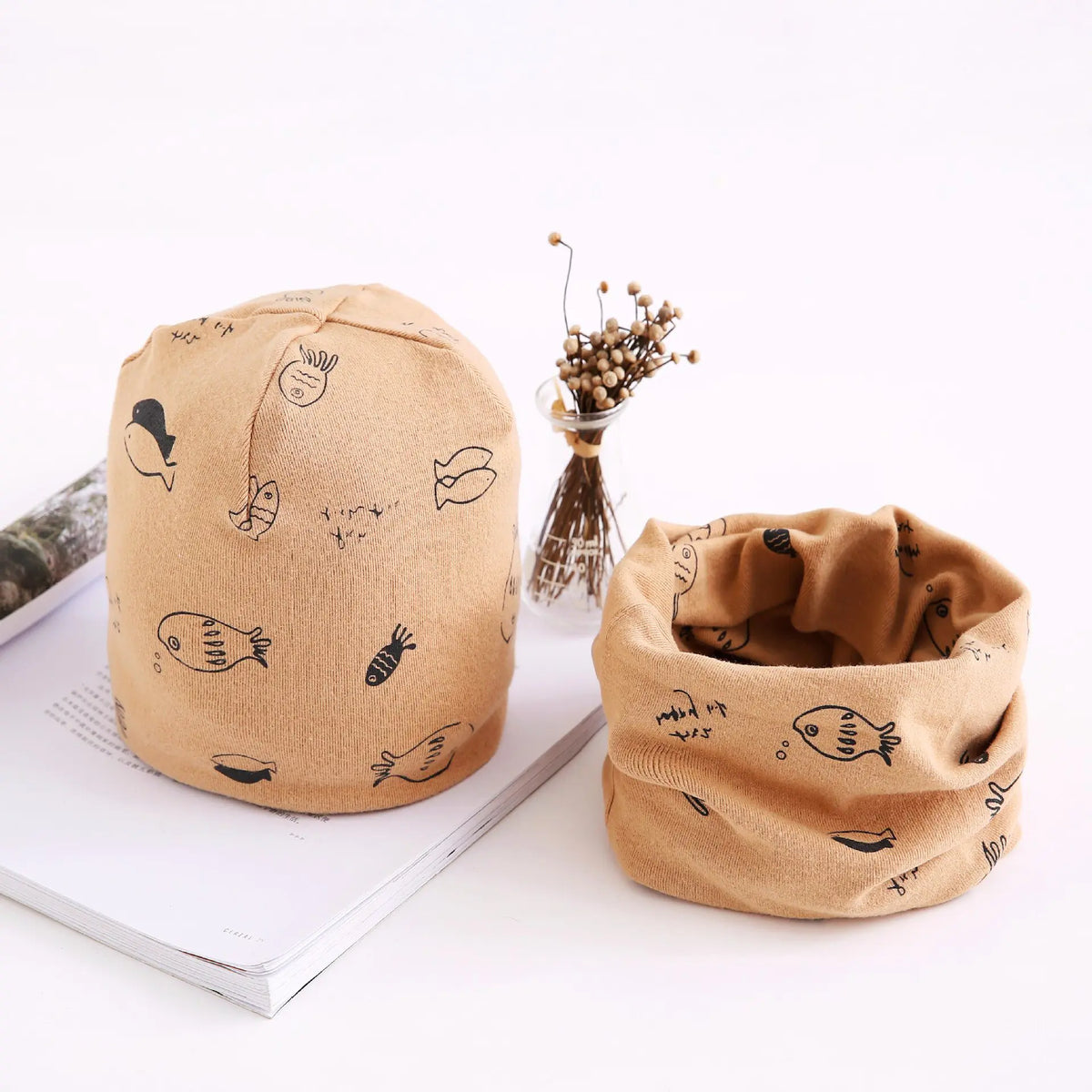 Autumn Winter Baby Cotton Scarf &amp; Hat Set (Wholesale) Mimarta