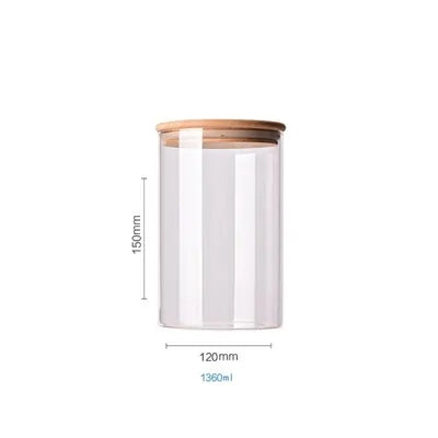 Bamboo-Covered Borosilicate Glass Food Storage Containers Rieworkes