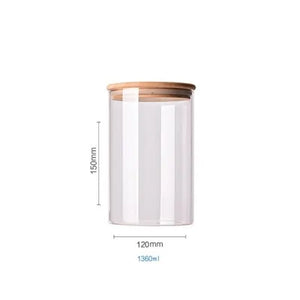 Bamboo-Covered Borosilicate Glass Food Storage Containers Rieworkes