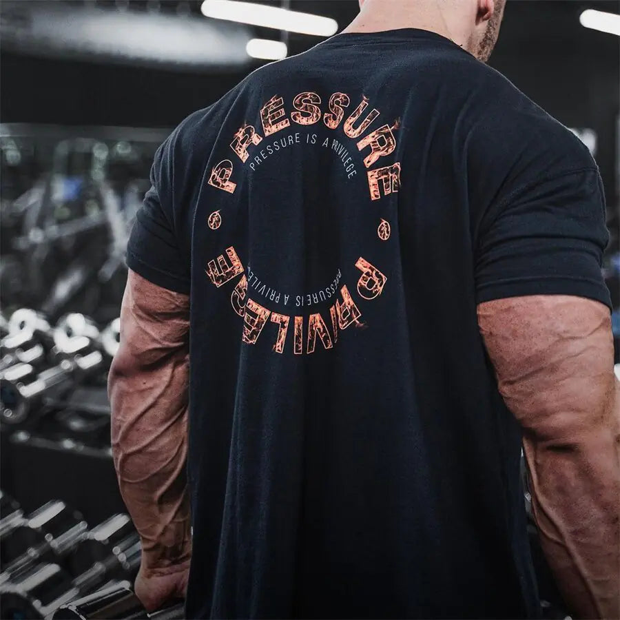 Men's Summer Printed Gym Sports Tee Rieworkes