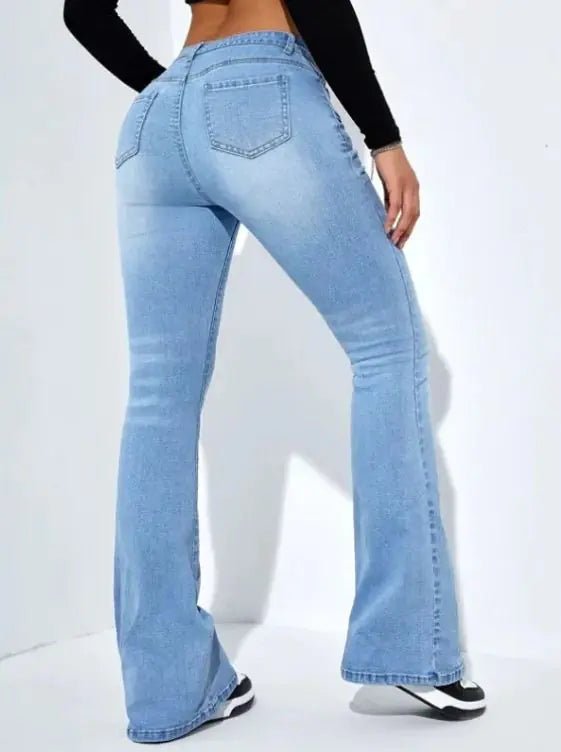 Women's Fashion Casual High Waist Slim-fit Stretch Trousers Rieworkes