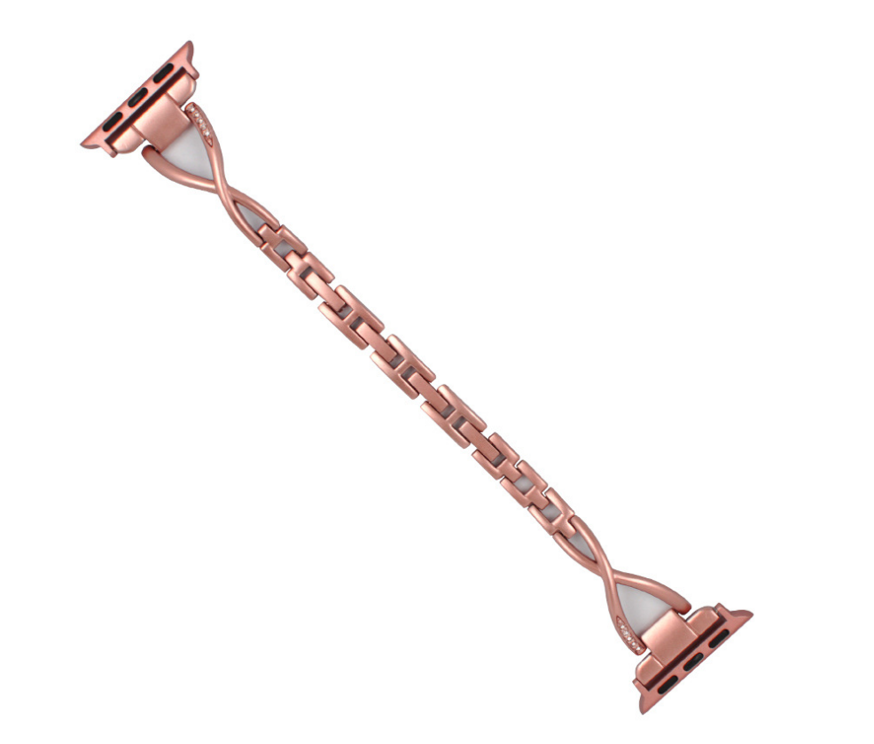Apple Watch Band X-Type Stainless Steel with Diamonds Mimarta
