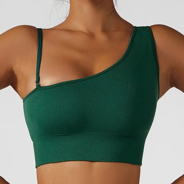 Summer Sexy Oblique Shoulder Yoga Clothes Tops Rieworkes
