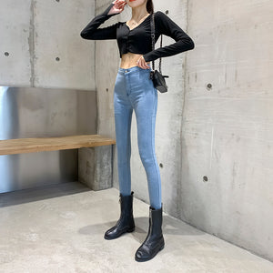 High-Waist Stretch Jeans for Women with Hip-Lifting Design Mimarta