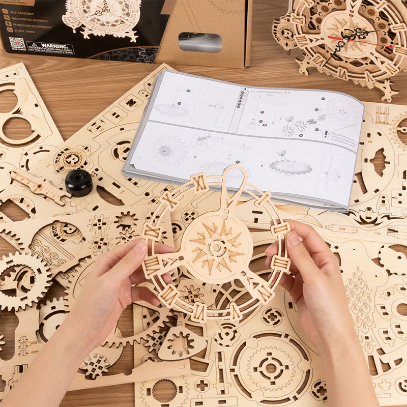 DIY Wooden Mechanical Owl Clock Model for Home Decor Mimarta