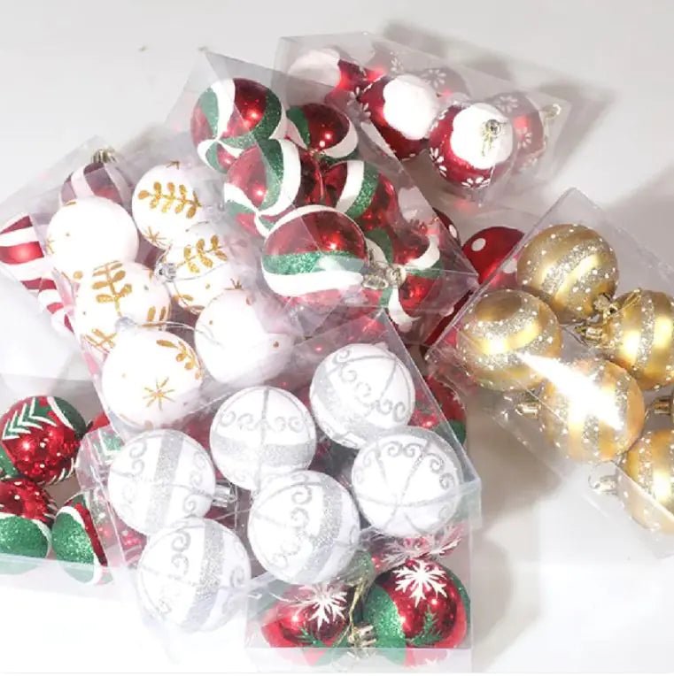 6cm Painted Christmas Ball Decorations Arrangement Props - Rieworkes