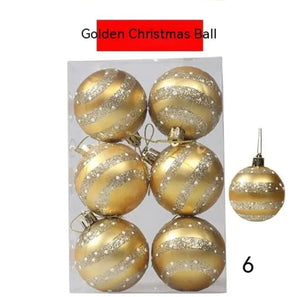 6cm Painted Christmas Ball Decorations Arrangement Props - Rieworkes