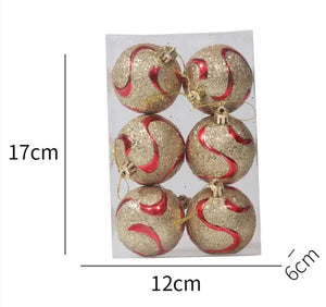6cm Painted Christmas Ball Decorations Arrangement Props - Rieworkes