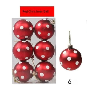 6cm Painted Christmas Ball Decorations Arrangement Props - Rieworkes