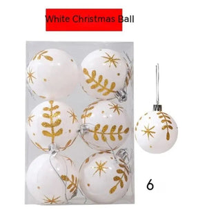 6cm Painted Christmas Ball Decorations Arrangement Props - Rieworkes