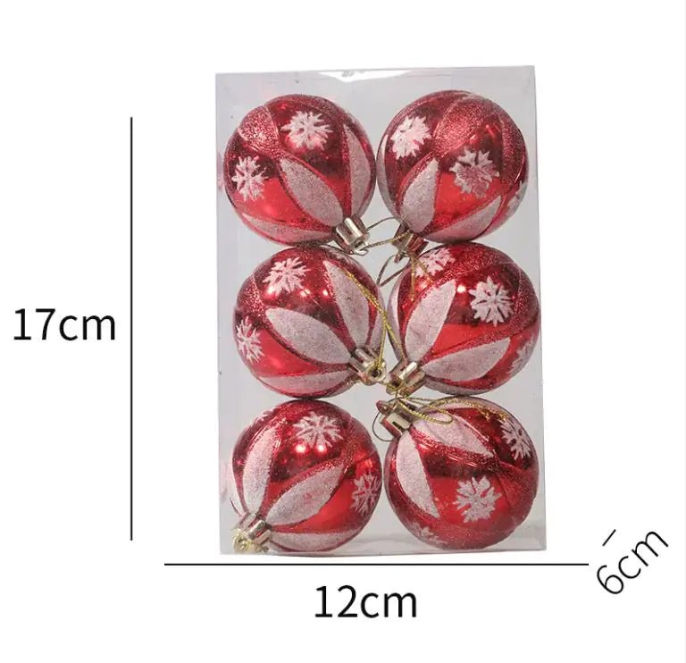 6cm Painted Christmas Ball Decorations Arrangement Props - Rieworkes