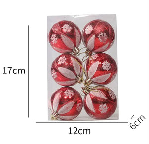 6cm Painted Christmas Ball Decorations Arrangement Props - Rieworkes