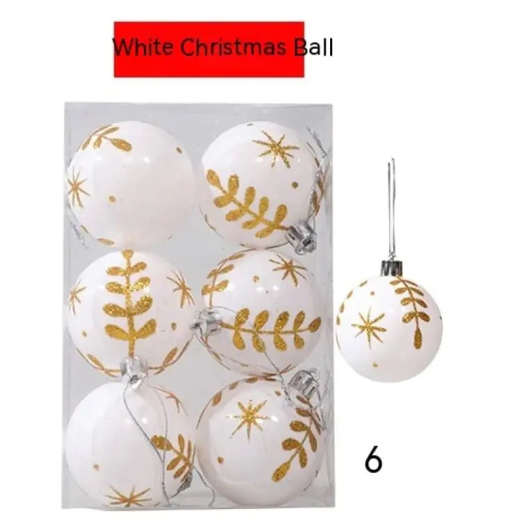 6cm Painted Christmas Ball Decorations Arrangement Props - Rieworkes