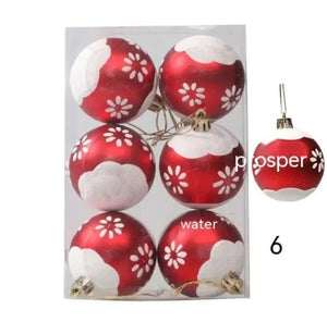 6cm Painted Christmas Ball Decorations Arrangement Props - Rieworkes