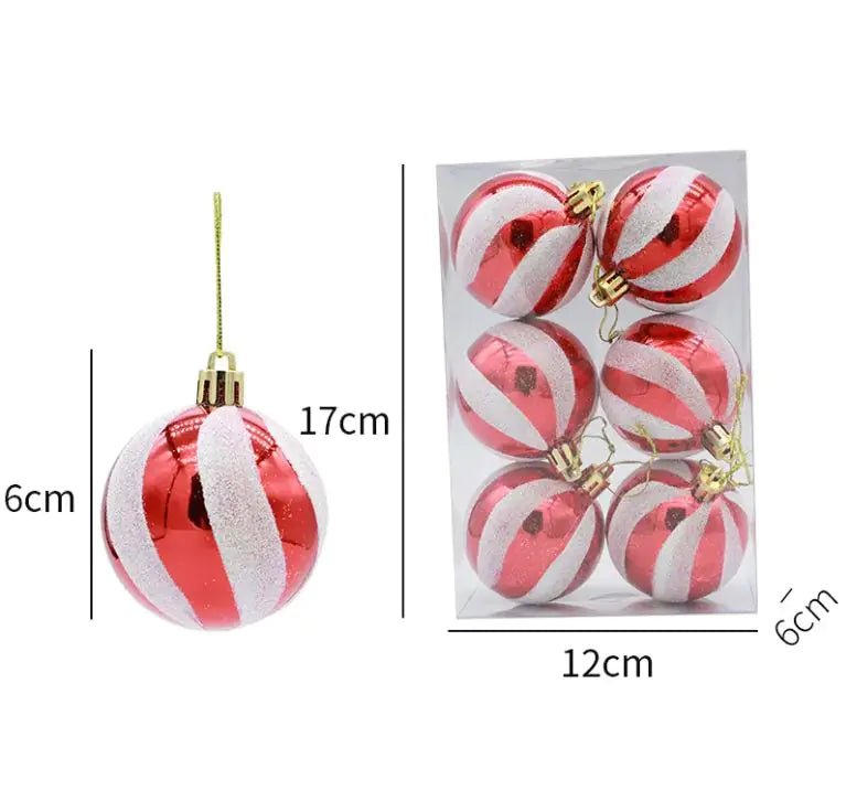 6cm Painted Christmas Ball Decorations Arrangement Props - Rieworkes
