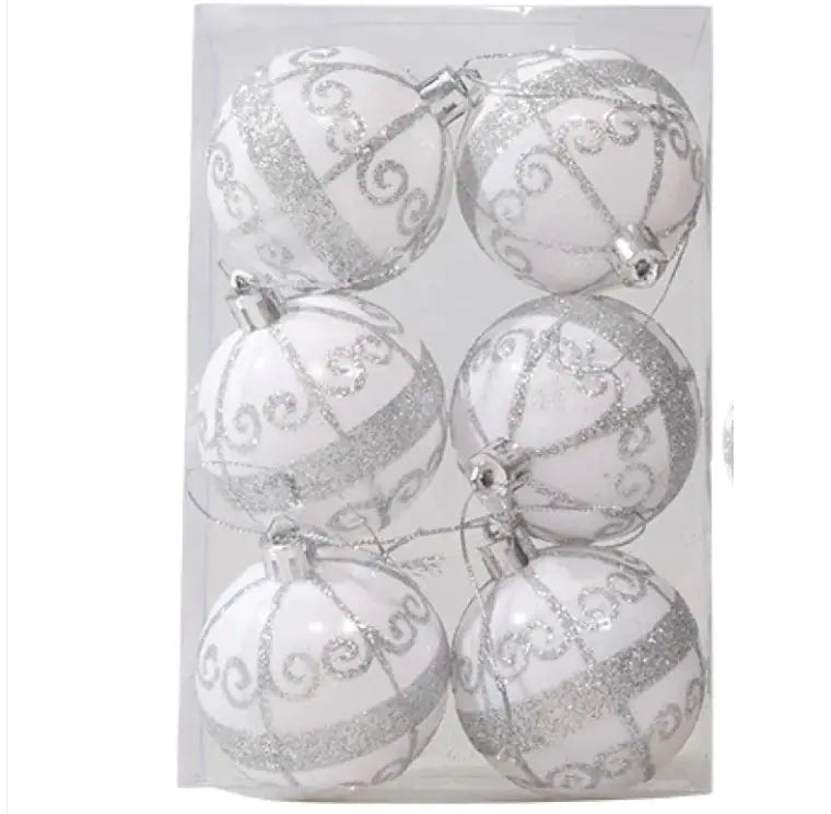 6cm Painted Christmas Ball Decorations Arrangement Props - Rieworkes