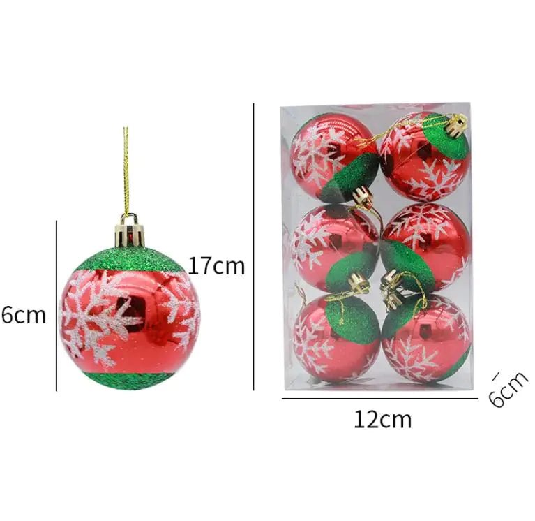 6cm Painted Christmas Ball Decorations Arrangement Props - Rieworkes