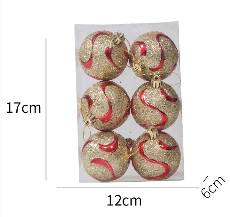 6cm Painted Christmas Ball Decorations Arrangement Props - Rieworkes