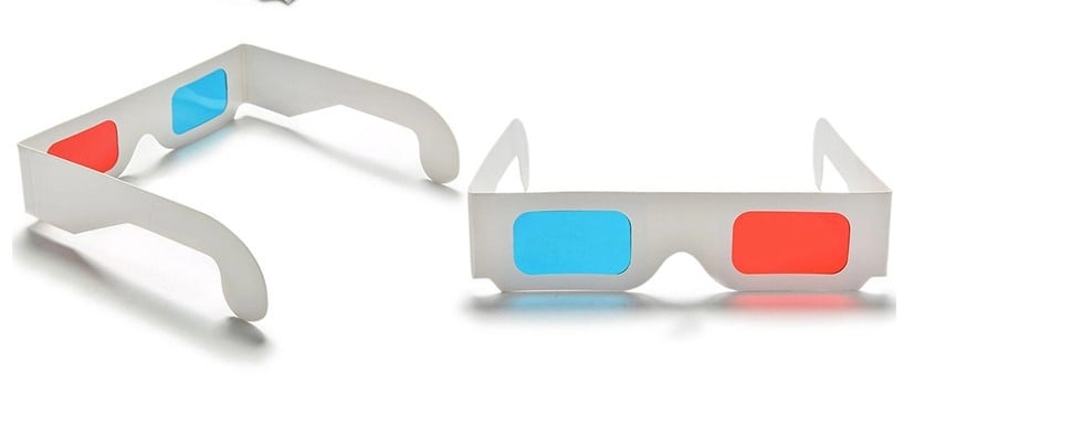 Cinema Glasses Paper Red Blue 3D Stereo Glasses Mimarta