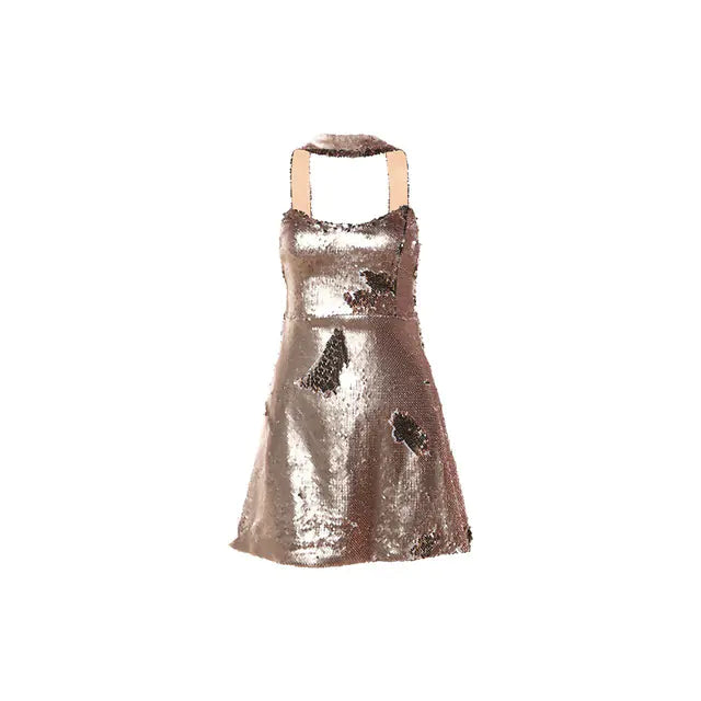 Vintage Short Halter Dress for Confident Women Mimarta