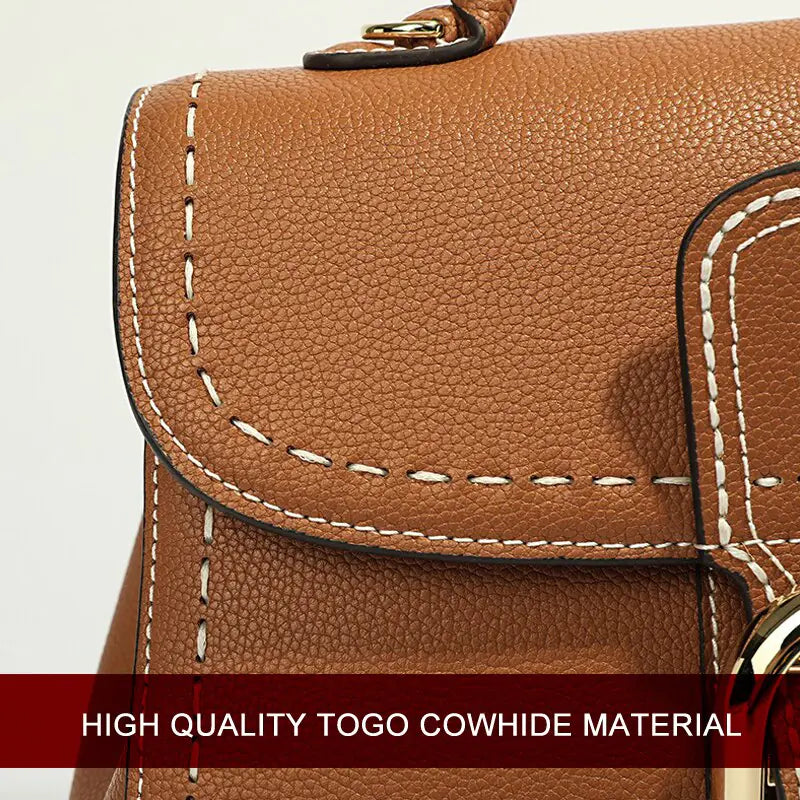 Togo Cowhide Women Handbag Rieworkes