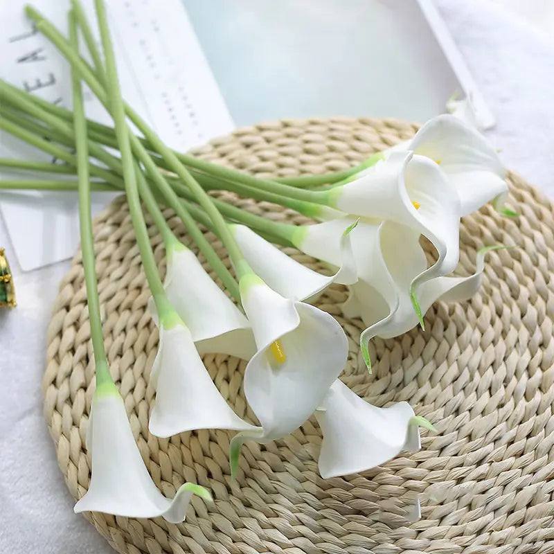 Artificial Calla Lily Decor for Living Room &amp; Dining Table Rieworkes