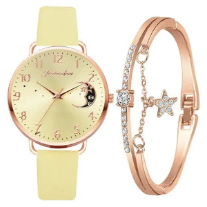 Moon Numbers Bracelet Watches Set Rieworkes