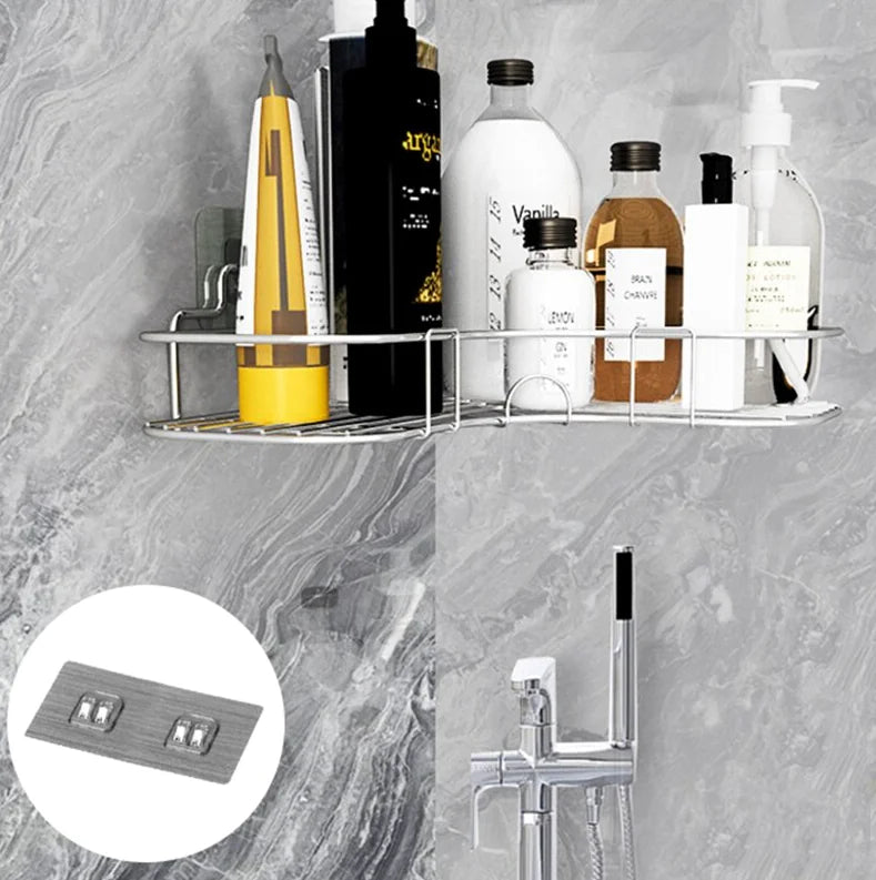 Shower Caddy Shelf Bathroom Corner Bath Storage Holder Organizer Triangular Rack Rieworkes