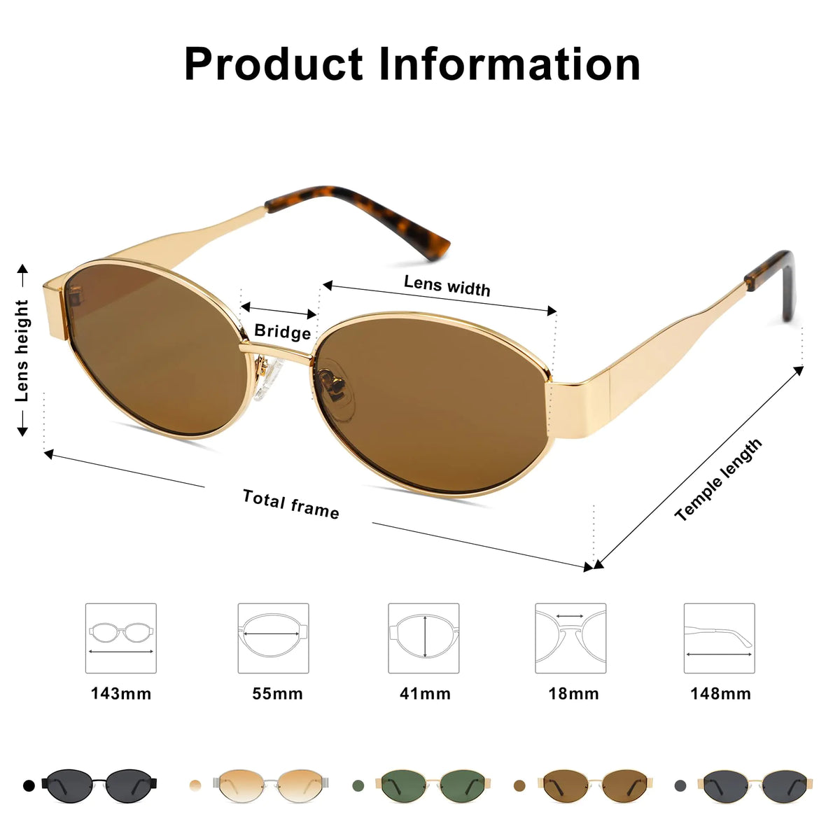 SOJOS Retro Oval Sunglasses for Women Men Trendy Sun Glasses Classic Shades UV400 Protection SJ1217 Gold/Grey Rieworkes