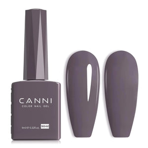 CANNI Grey Gel Nail Polish, 1Pcs Dark Grey Gel Polish Violet Brown Color Nail Polish Gel High Gloss Soak Off U V Gel Nail French Nail Manicure Salon DIY Rieworkes