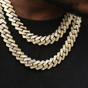 Baguette Channel Set Cuban Necklace Rieworkes
