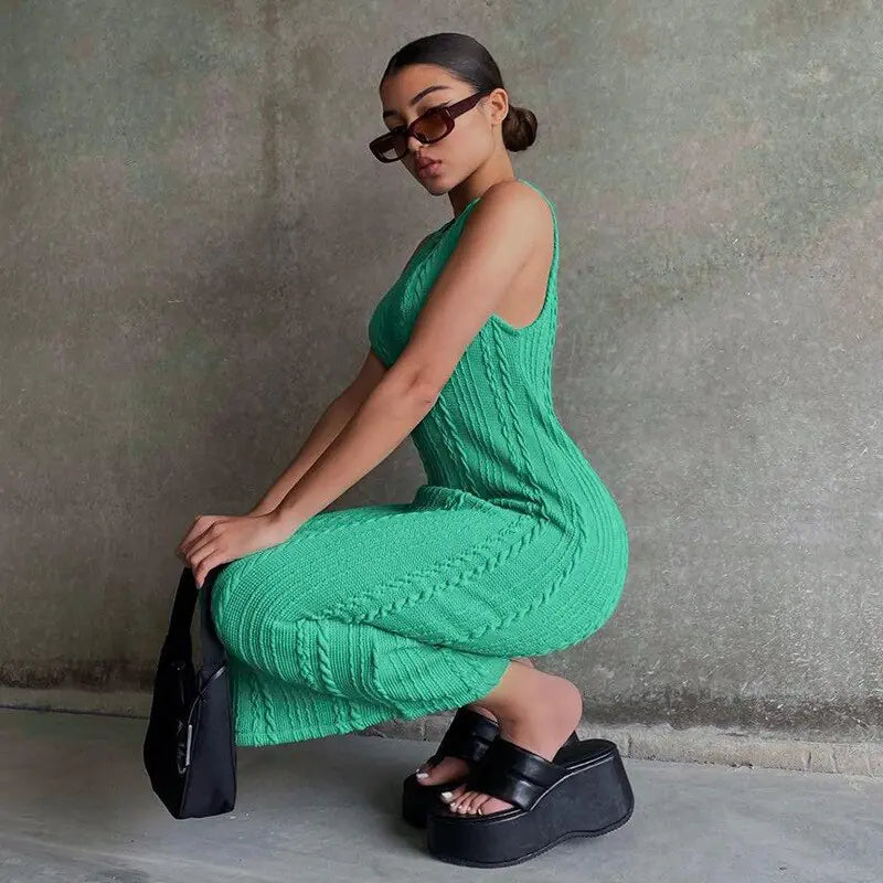 Summer Dresses Knitted Tank Long Sweater Rieworkes