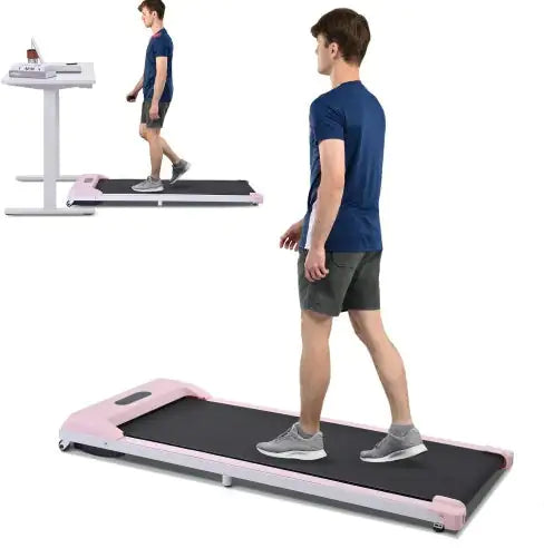 2 In 1 Under Desk Electric Treadmill 2.5HP, Remote Control, Display, Walking Jogging Running Machine Fitness Equipment For Home Gym Office Mimarta