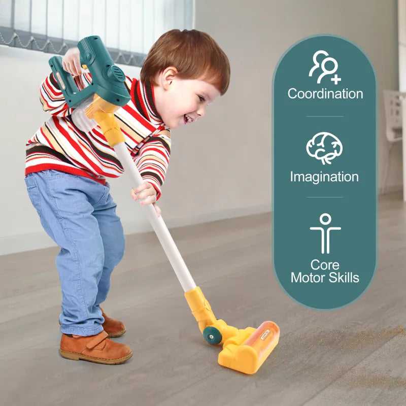 Children Play House Cleaning Vacuum Cleaner Toys Rieworkes