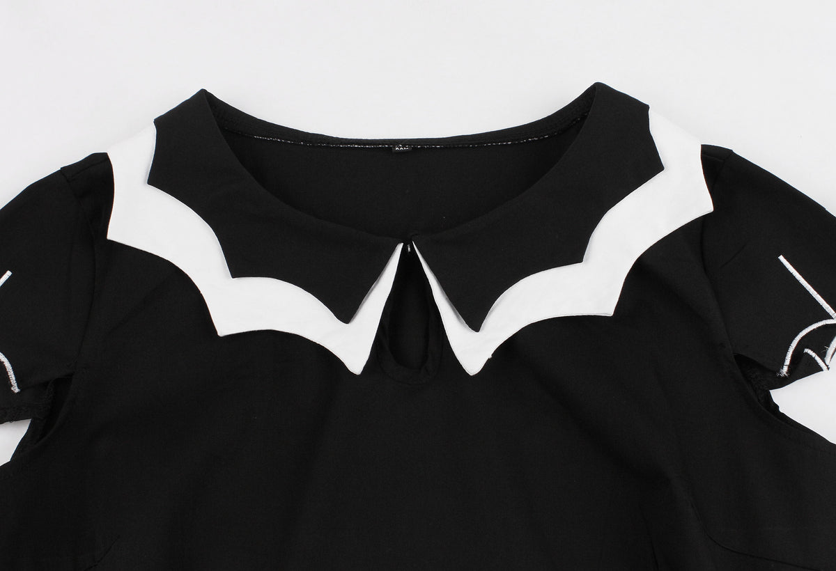 Embroidered Bat Dress for Women - Halloween Party Outfit Mimarta