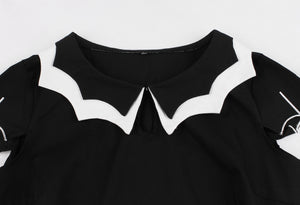 Embroidered Bat Dress for Women - Halloween Party Outfit Mimarta