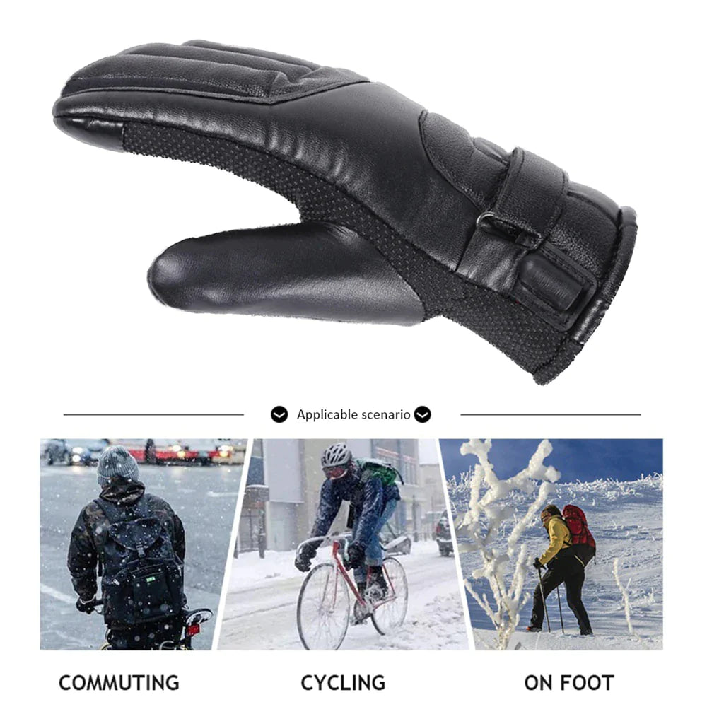 Electric USB Heated Gloves Winter Warming Thermal Ski Snow Hand Warm Windproof Rieworkes