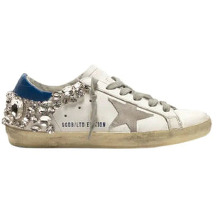 Star Old White Shoes with Diamonds Rieworkes