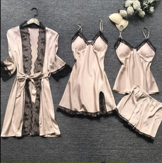 Summer Sexy Women's Loungewear Pajama Set (4 Pieces) Mimarta