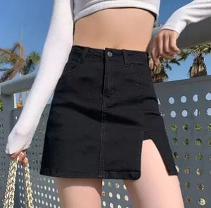 A- Line Slimming Sexy Slit Skirt Rieworkes