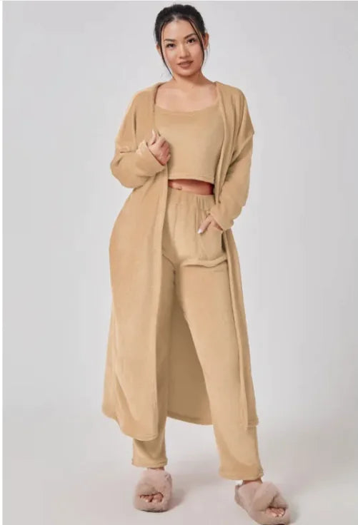 Women's 3-Piece Cozy Winter Lounge Set Mimarta