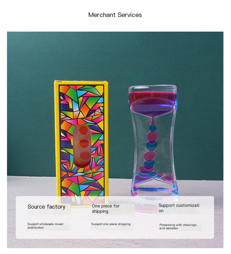 Dual Color Liquid Acrylic Hourglass Timer Decor Mimarta