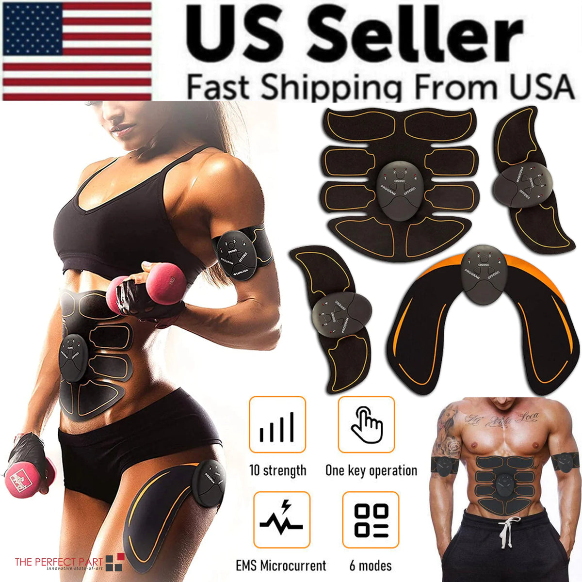 EMS Abdominal Muscle Toning Trainer ABS Stimulator Toner Fitness Binder Gym Belt Rieworkes