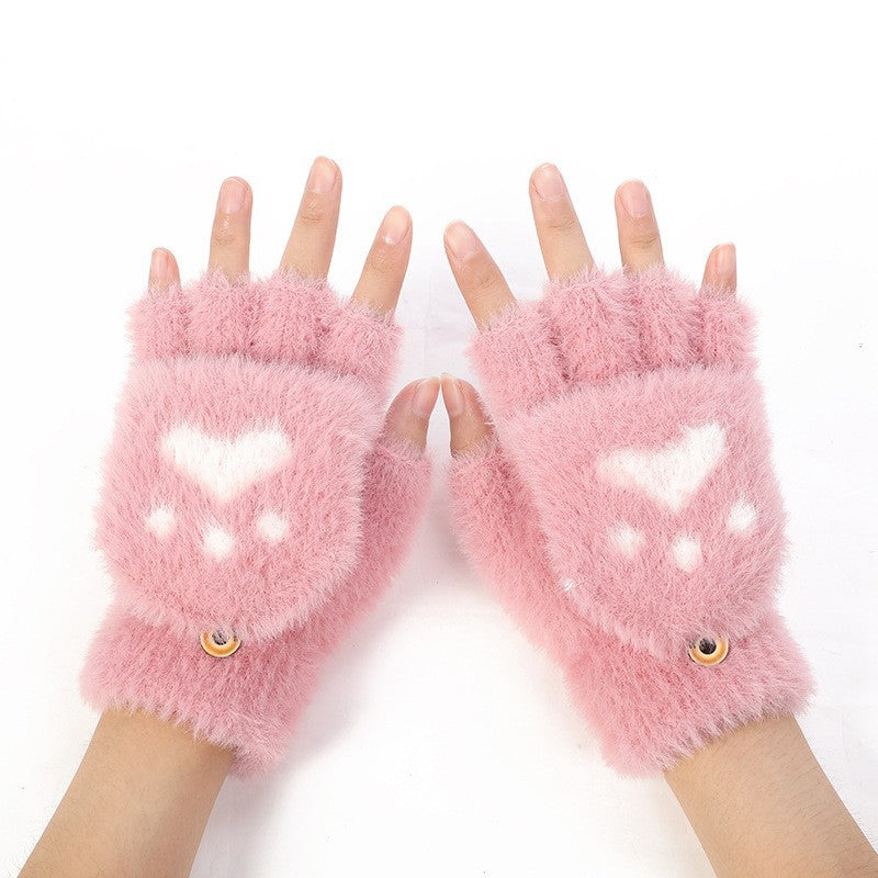 Winter Cat Claw Knit Gloves Mimarta