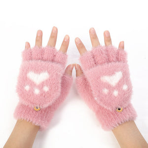 Winter Cat Claw Knit Gloves Mimarta