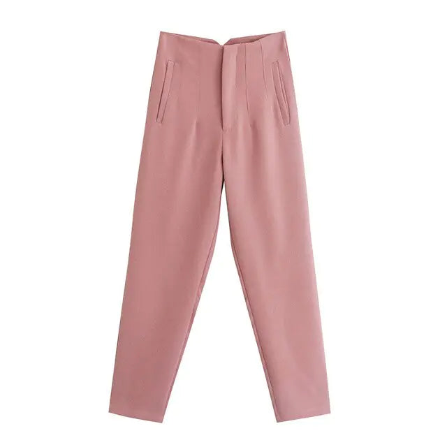 Chic Office Lady Straight Pants Rieworkes